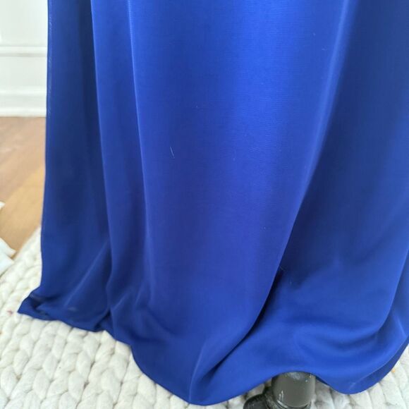 Xscape Royal Blue Formal Straight Maxi Skirt Stretchy 6 - Picture 4 of 6